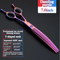 Professional 7 Inch JP440C Pet Grooming Scissors Set With Curved Fishbone Teeth Blades 6