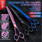 Professional 7 Inch JP440C Pet Grooming Scissors Set With Curved Fishbone Teeth Blades 0
