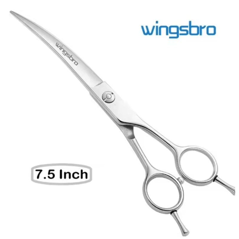 75Inch Professional Curved Dog Grooming Scissors For Precision Pet Trimming 1