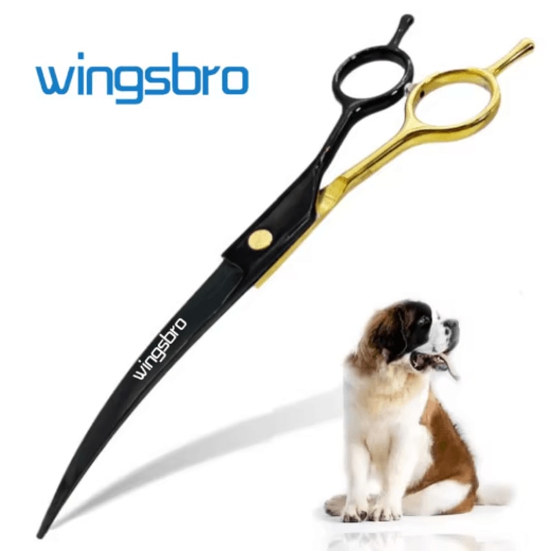75Inch Professional Curved Dog Grooming Scissors For Precision Pet Trimming 2