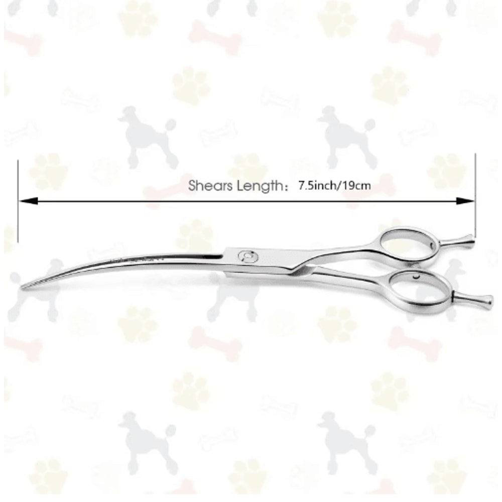 75Inch Professional Curved Dog Grooming Scissors For Precision Pet Trimming 3