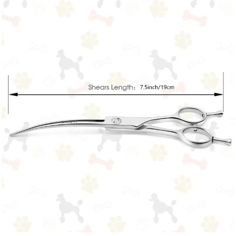 75Inch Professional Curved Dog Grooming Scissors For Precision Pet Trimming 3