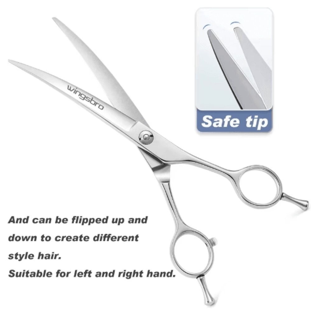 75Inch Professional Curved Dog Grooming Scissors For Precision Pet Trimming 5