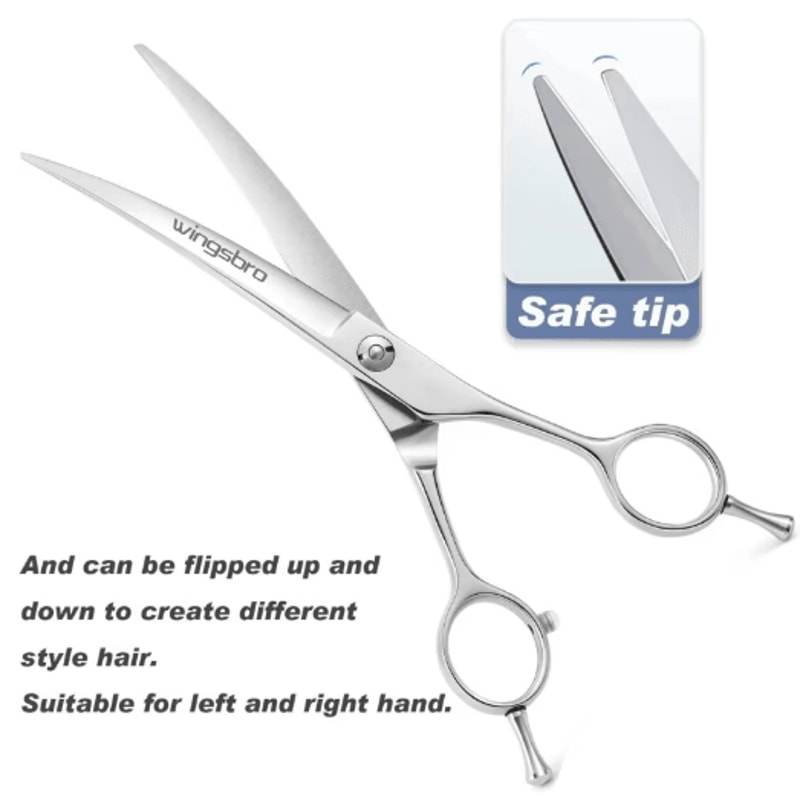 75Inch Professional Curved Dog Grooming Scissors For Precision Pet Trimming 5