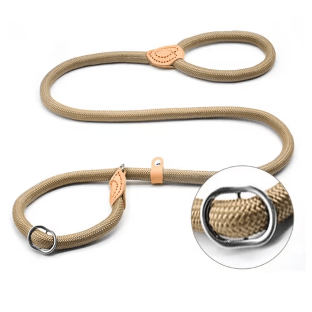 Heavy Duty Braided Rope Dog Leash With Adjustable Slip Collar 15M18M Training Lead 10
