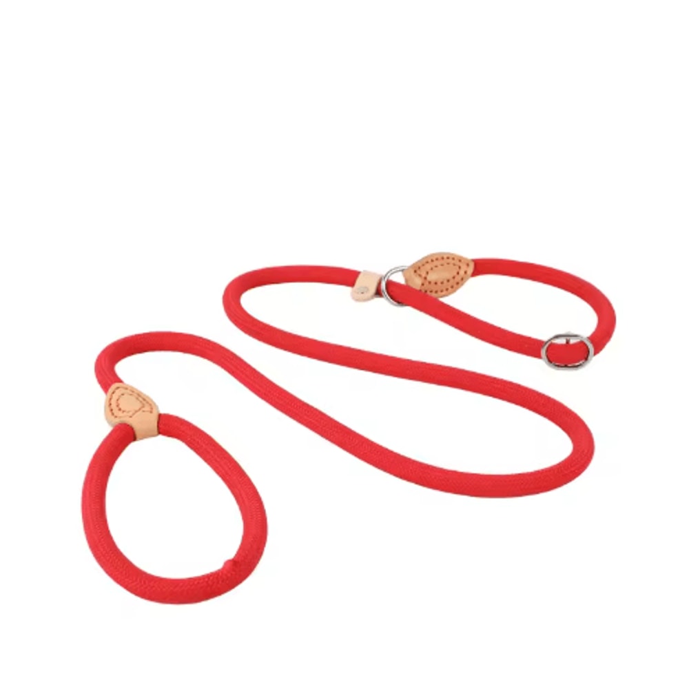 Heavy Duty Braided Rope Dog Leash With Adjustable Slip Collar 15M18M Training Lead 8