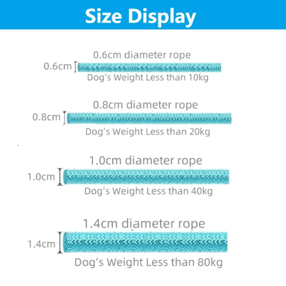 Heavy Duty Braided Rope Dog Leash With Adjustable Slip Collar 15M18M Training Lead 9