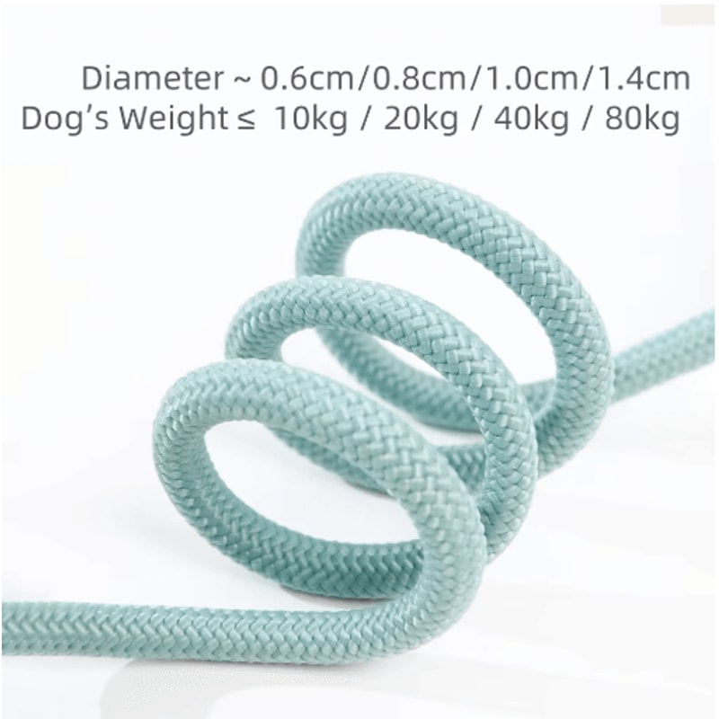 Heavy Duty Braided Rope Dog Leash With Adjustable Slip Collar 15M18M Training Lead 11