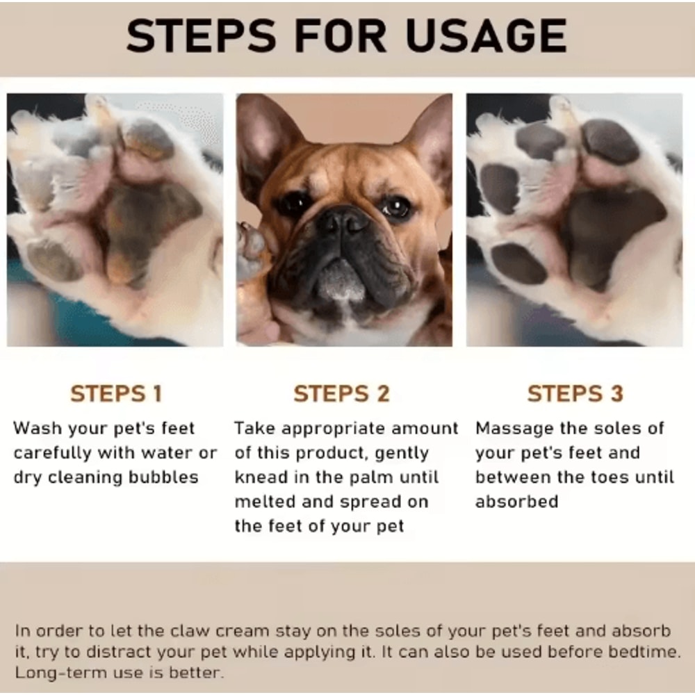 Pet Paw Nose Balm Cream For Dogs And Cats Moisturizing Paw Protector 45g 3