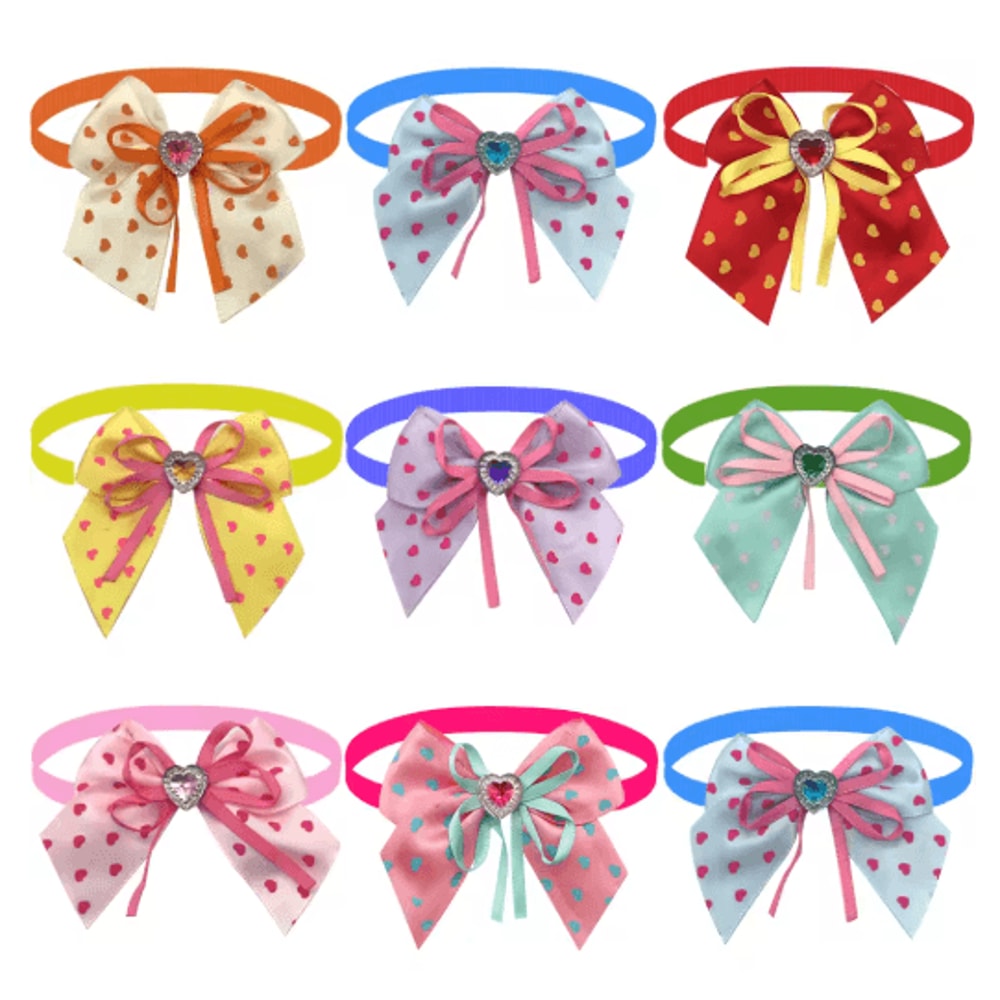 Love Style Pet Bow Tie Set For Dogs Cats Valentines Day Grooming Accessories 50 100pcs 1