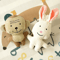 Corduroy Plush Dog Squeaky Toy For Small Medium Dogs Bite Resistant Chew Teeth Cleaning Toy 10