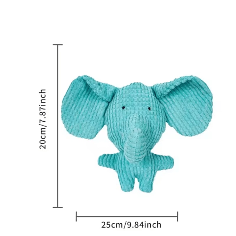 Corduroy Plush Dog Squeaky Toy For Small Medium Dogs Bite Resistant Chew Teeth Cleaning Toy 2