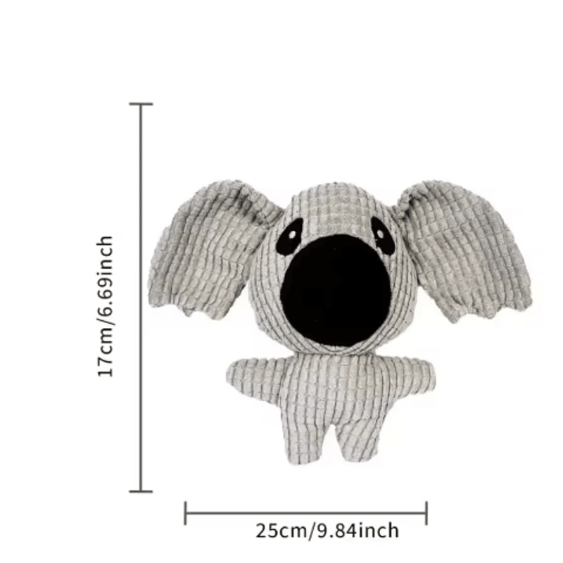Corduroy Plush Dog Squeaky Toy For Small Medium Dogs Bite Resistant Chew Teeth Cleaning Toy 5