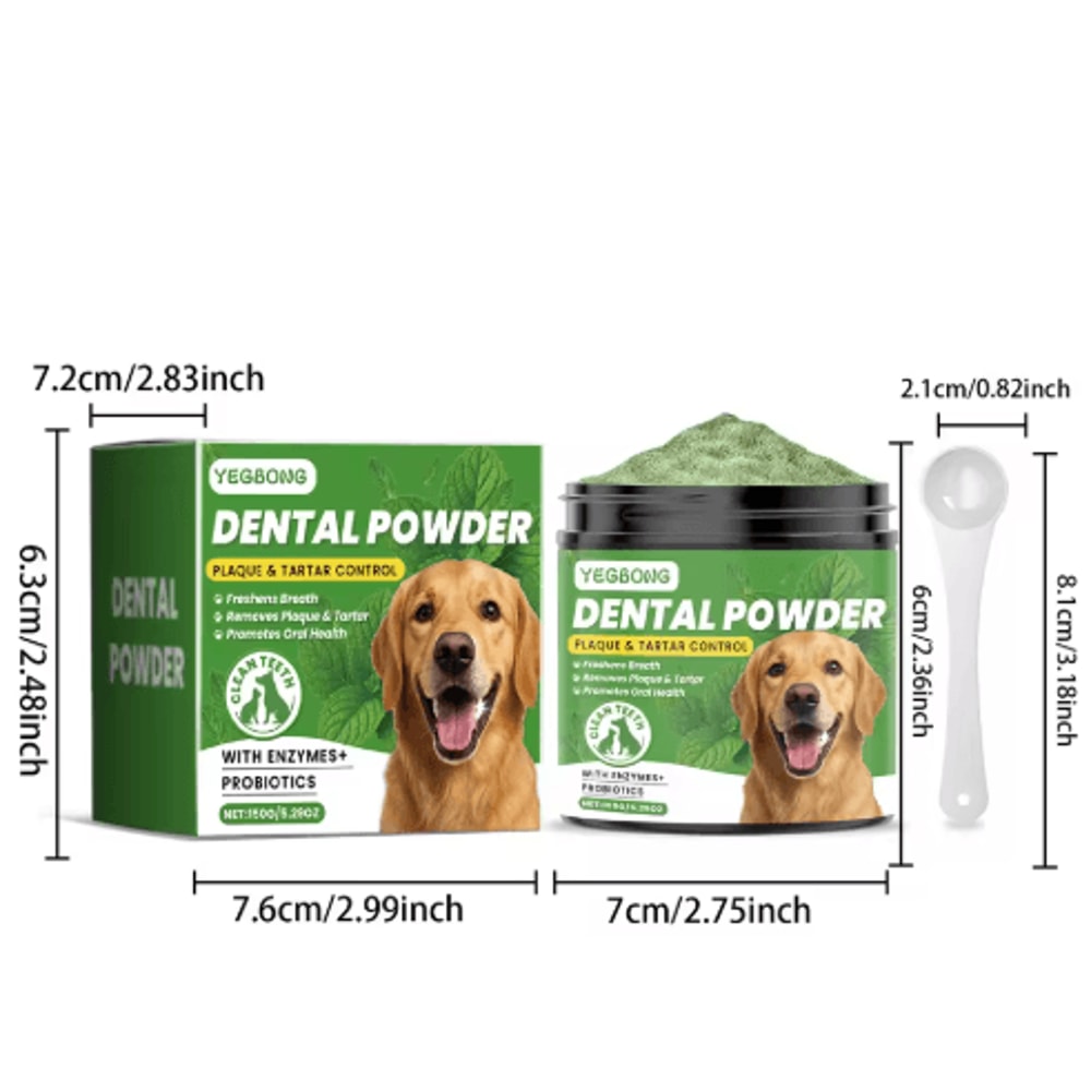 Yegbong Dog Teeth Cleaning Powder Gentle Dental Care For Cleaner Teeth Fresher Breath 150g 1