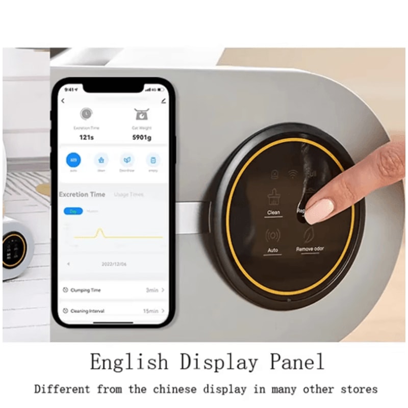 Tonepie 65L Automatic Smart Cat Litter Box Fully Enclosed SelfCleaning Pet Toilet English Version 4
