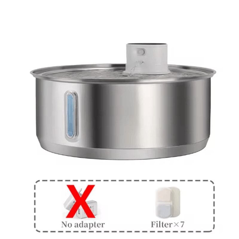 8L Automatic Stainless Steel Pet Water Fountain With Smart Sensor For Multiple Pets 2