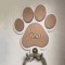 Custom Wooden Paw Print Dog Leash Hanger Decorative Wall Hook For Collars Pet Accessories 1