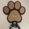 Custom Wooden Paw Print Dog Leash Hanger Decorative Wall Hook For Collars Pet Accessories 2