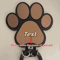 Custom Wooden Paw Print Dog Leash Hanger Decorative Wall Hook For Collars Pet Accessories 4