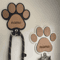 Custom Wooden Paw Print Dog Leash Hanger Decorative Wall Hook For Collars Pet Accessories 5