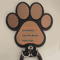 Custom Wooden Paw Print Dog Leash Hanger Decorative Wall Hook For Collars Pet Accessories 6