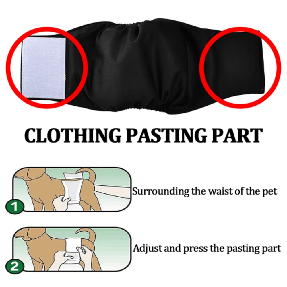 3PCS Reusable Male Dog Belly Bands Washable Breathable Dog Diapers For Puppies Adult Dogs 7