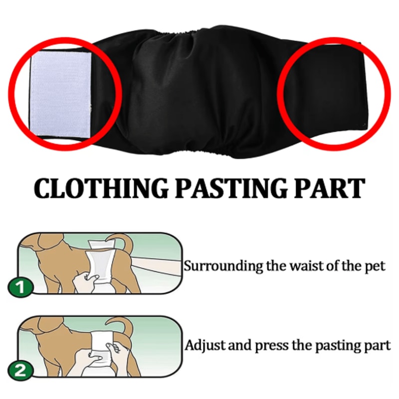 3PCS Reusable Male Dog Belly Bands Washable Breathable Dog Diapers For Puppies Adult Dogs 7
