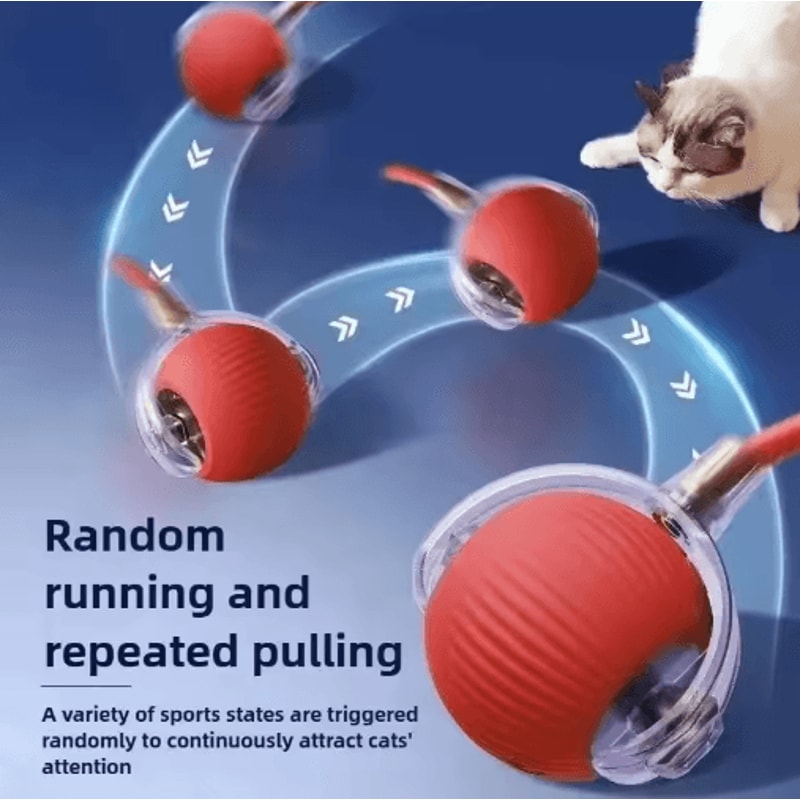 Rechargeable Smart Interactive Ball For Cats Dogs Automatic Rolling Pet Toy 10