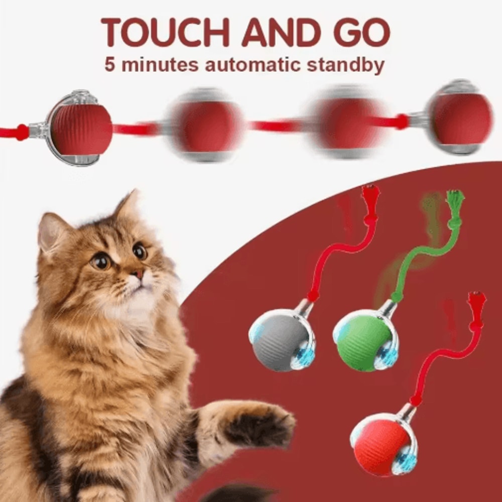 Rechargeable Smart Interactive Ball For Cats Dogs Automatic Rolling Pet Toy 12
