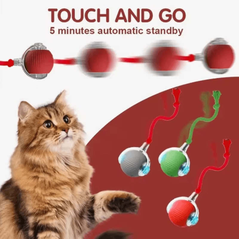 Rechargeable Smart Interactive Ball For Cats Dogs Automatic Rolling Pet Toy 12