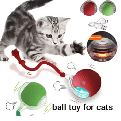 rechargeable smart interactive ball for cats & dogs – automatic rolling pet toy