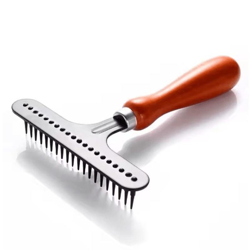 Wooden Deshedding Undercoat Rake For Long Short Hair Dogs And Cats 5