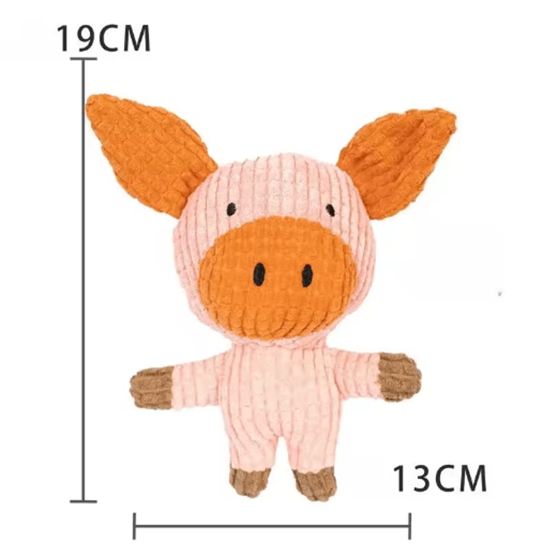 Plush Squeaky Dog Toy For Teething Puppies Interactive Chew Boredom Relief Toy 4