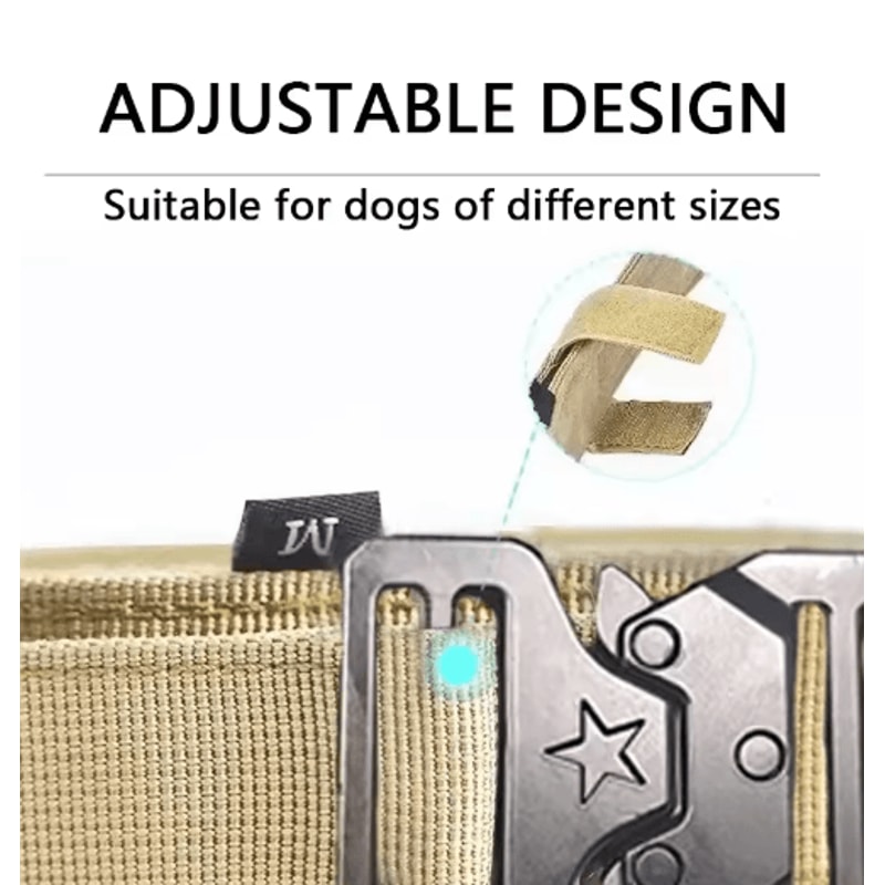 Adjustable Tactical Dog Collar Traction Rope For Medium Large Dogs 8