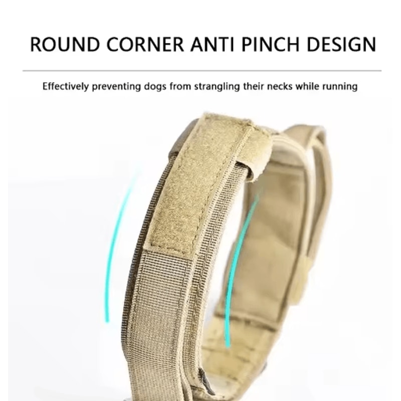Adjustable Tactical Dog Collar Traction Rope For Medium Large Dogs 9