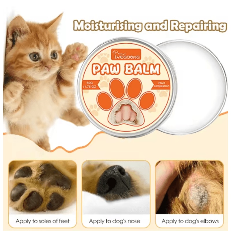 Natural Pet Paw Balm Moisturizing Wax For Dogs Cats Paw Protection Cream For Dry Cracked Paws 3