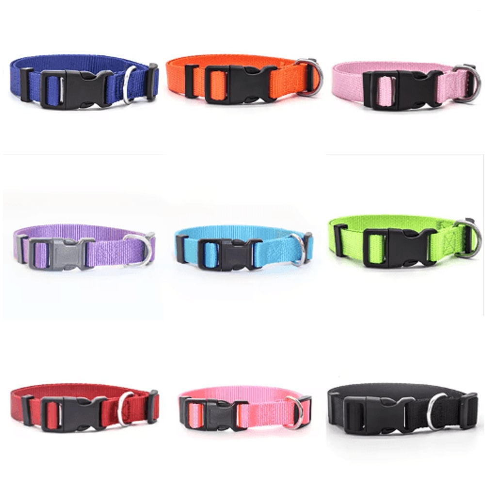 Adjustable Nylon Pet Collar For Puppies Kittens Dogs Cats 20