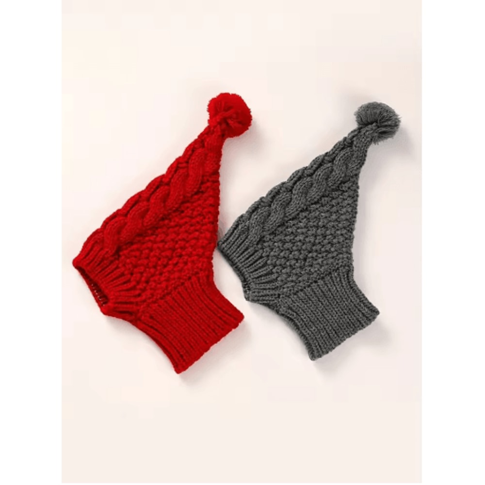 HandKnit Winter Wool Greyhound Snood Hat For Large Dogs Warm Beanie Accessories For Whippets Sight 4
