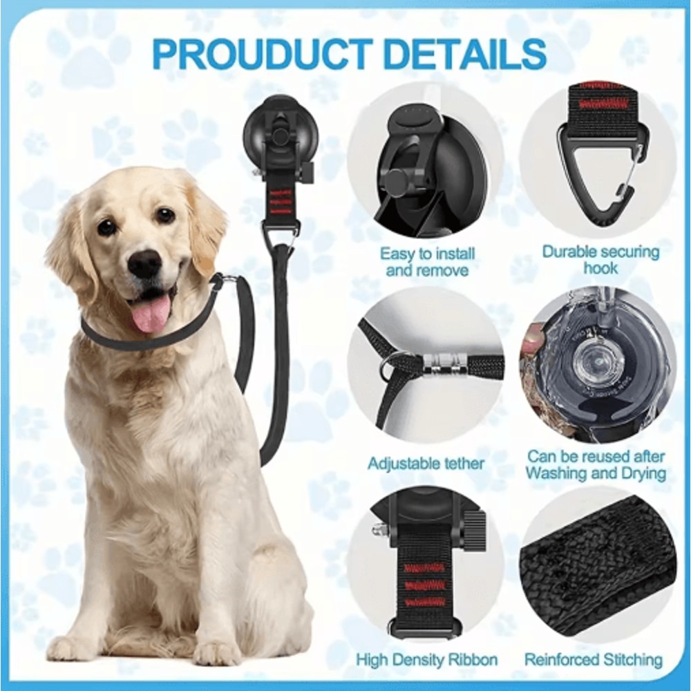 Pet Grooming Station Harness With Suction Cup Bathing Trimming BlowDrying Restraint Set 5