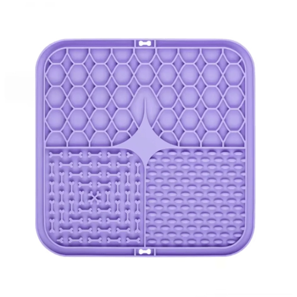 Silicone Dog Lick Mat AntiSlip Slow Feeder Bath Distraction Training Mat 1