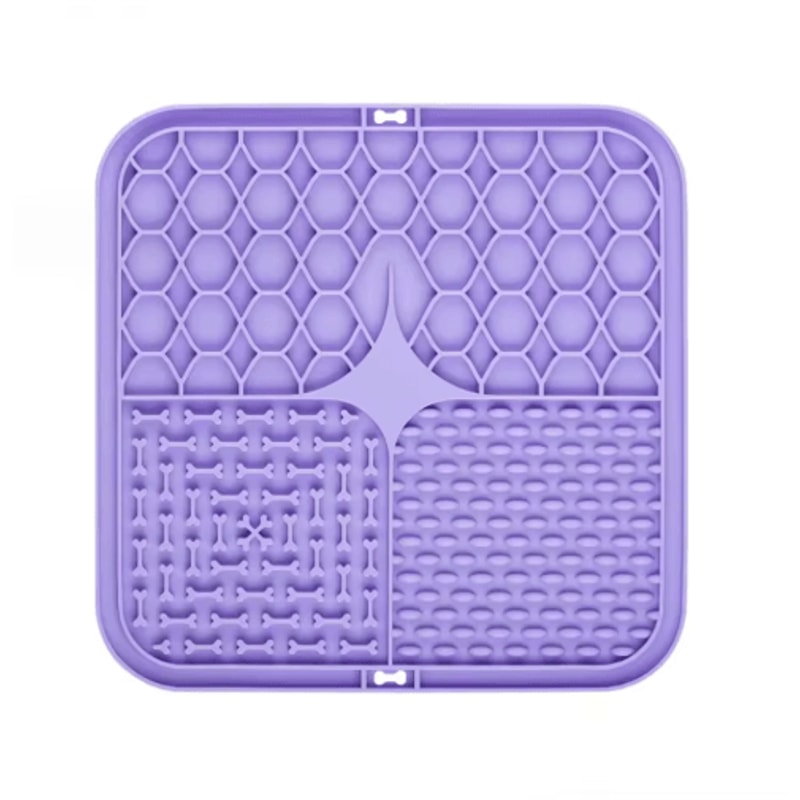 Silicone Dog Lick Mat AntiSlip Slow Feeder Bath Distraction Training Mat 1