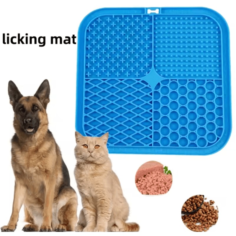 Silicone Dog Lick Mat AntiSlip Slow Feeder Bath Distraction Training Mat 10