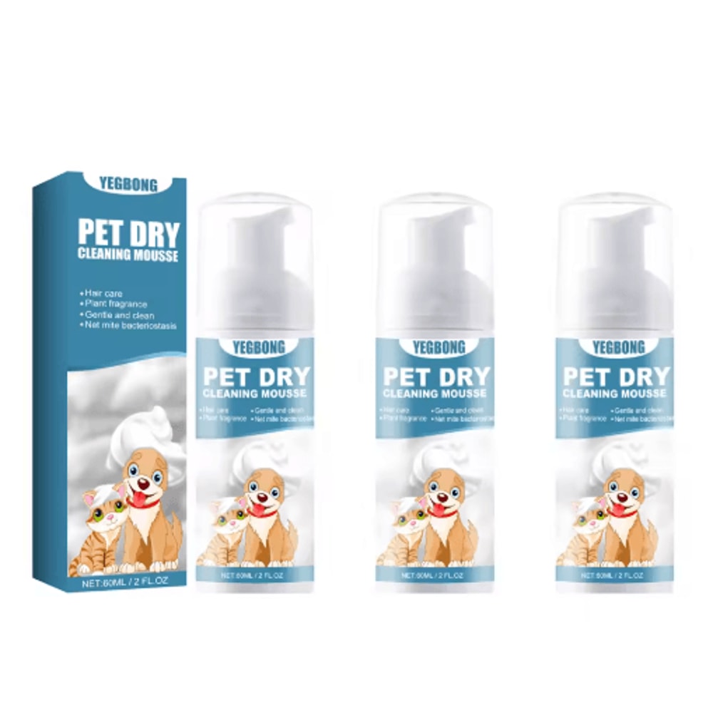 YEGBONG NoRinse Pet Dry Shampoo Gentle Odor Neutralizing Foam For Dogs Cats 2
