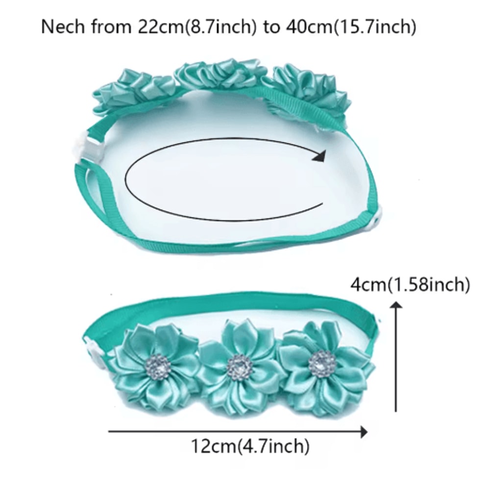 Cute Flower Pet Bow Ties With Diamond Accents Colorful Grooming Accessories For Dogs Cats 50100PC 2