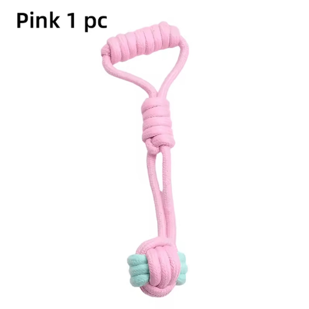 Cotton Rope Ball Dog Toy Bite Resistant Chew Teeth Grinding Interactive Toy 1
