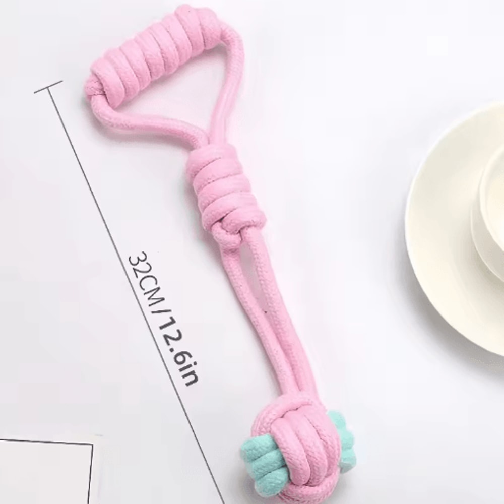 Cotton Rope Ball Dog Toy Bite Resistant Chew Teeth Grinding Interactive Toy 2