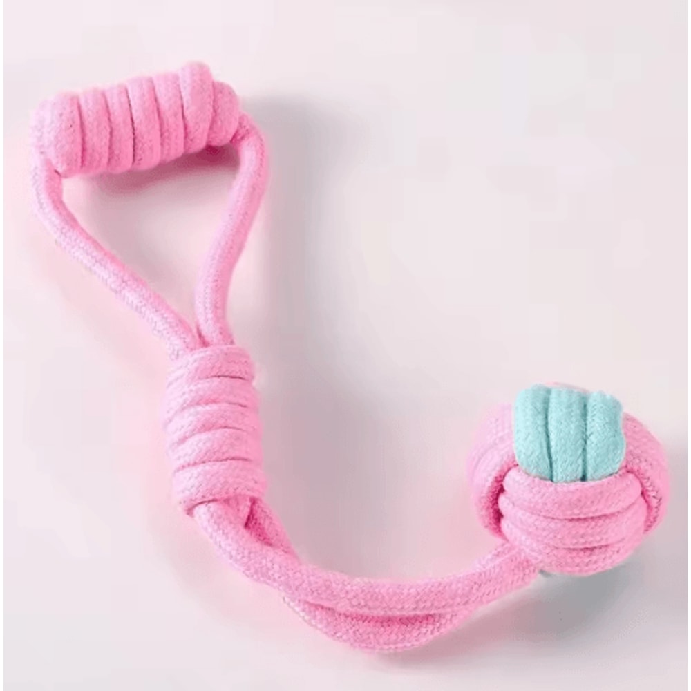Cotton Rope Ball Dog Toy Bite Resistant Chew Teeth Grinding Interactive Toy 0