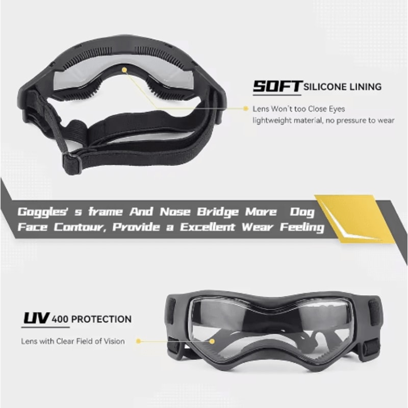 Adjustable Dog Sunglasses With UV Protection Windproof Pet Goggles For Small Medium Dogs 4
