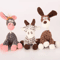 Animal Shape Plush Dog Toy Squeaky Chew Teeth Cleaning Toy For Small Breed Puppies 5