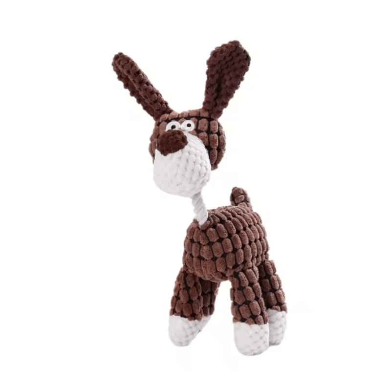 Animal Shape Plush Dog Toy Squeaky Chew Teeth Cleaning Toy For Small Breed Puppies 8